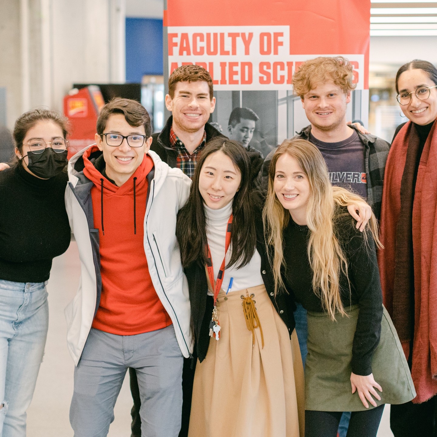 Nicolas with fellow Faculty of Applied Sciences ambassadors at a summer welcome day event